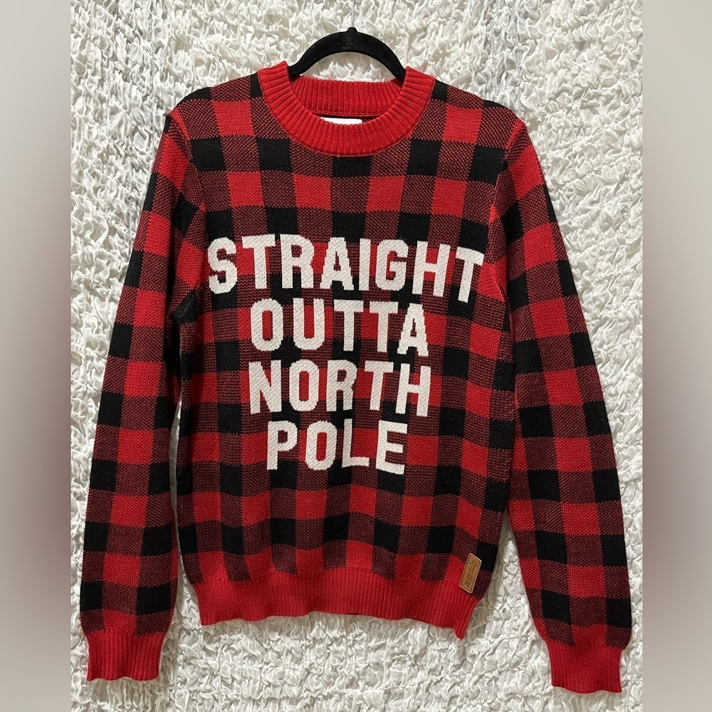 Tipsy Elves BUFFALO PLAID, UGLY CHRISTMAS SWEATER MEN SIZE M